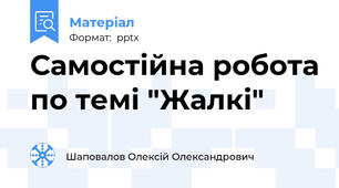 Самостійна робота по темі "Жалкі"
