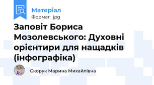 Заповіт Бориса Мозолевського: Духовні орієнтири для нащадків (інфографіка)
