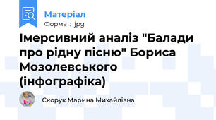 Імерсивний аналіз "Балади про рідну пісню" Бориса Мозолевського (інфографіка)