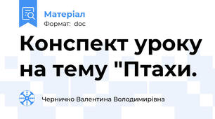 Конспект уроку на тему "Птахи.