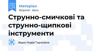 Струнно-смичкові та струнно-щипкові інструменти