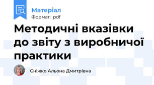 Методичні вказівки до звіту з виробничої практики