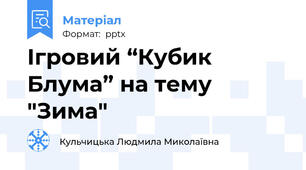 Ігровий “Кубик Блума” на тему "Зима"