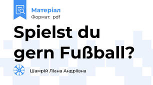 Spielst du gern Fußball?
