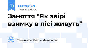 Заняття "Як звірі взимку в лісі живуть"