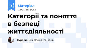 Категорії та поняття в безпеці життєдіяльності