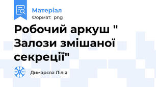 Робочий аркуш " Залози змішаної секреції"