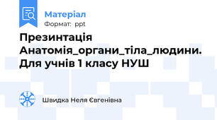 Презинтація Анатомія_органи_тіла_людини. Для учнів 1 класу НУШ