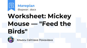 Worksheet: Mickey Mouse — "Feed the Birds"