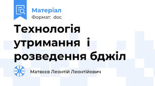 Технологія утримання  і розведення бджіл