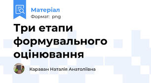 Три етапи формувального оцінювання
