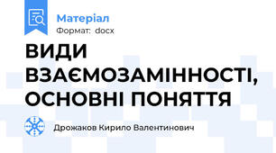 ВИДИ ВЗАЄМОЗАМІННОСТІ, ОСНОВНІ ПОНЯТТЯ