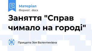 Заняття "Справ чимало на городі"