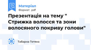 Презентація на тему " Стрижка волосся та зони волосяного покриву голови"
