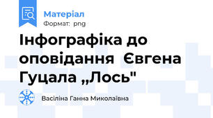 Інфографіка до оповідання  Євгена Гуцала ,,Лось"