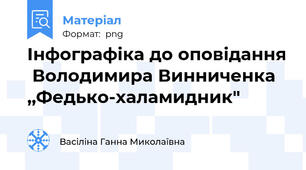 Інфографіка до оповідання  Володимира Винниченка ,,Федько-халамидник"