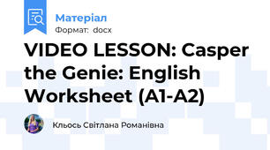 VIDEO LESSON: Casper the Genie: English Worksheet (A1-A2)