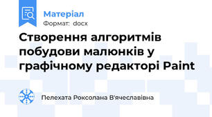 Створення алгоритмів побудови малюнків у графічному редакторі Paint