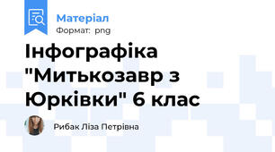 Інфографіка "Митькозавр з Юрківки" 6 клас