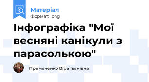 Інфографіка "Мої весняні канікули з парасолькою"