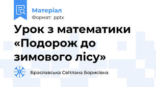 Урок з математики     «Подорож до  зимового лісу»