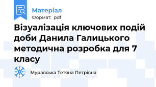 Візуалізація ключових подій доби Данила Галицького методична розробка для 7 класу