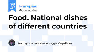 Food. National dishes of different countries