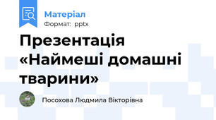 Презентація  «Наймеші домашні тварини»