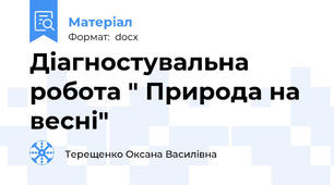 Діагностувальна робота " Природа на весні"