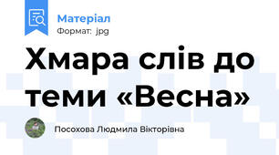 Хмара слів до теми «Весна»