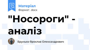 "Носороги" - аналіз