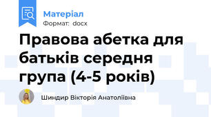 Правова абетка для батьків середня група (4-5 років)