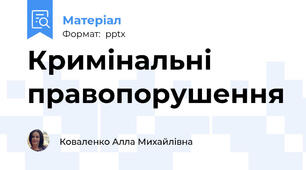 Кримінальні правопорушення