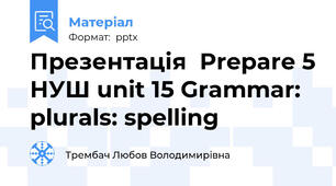 Презентація  Prepare 5 НУШ unit 15 Grammar: plurals: spelling