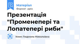 Презентація "Променепері та Лопатепері риби"