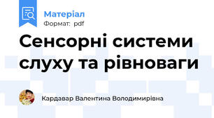 Сенсорні системи слуху та рівноваги