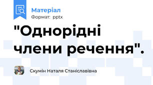 "Однорідні члени речення".