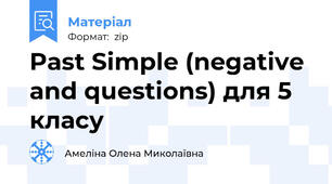 Past Simple (negative and questions) для 5 класу