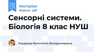 Сенсорні системи. Біологія 8 клас НУШ