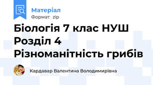 Біологія 7 клас НУШ Розділ 4 Різноманітність грибів