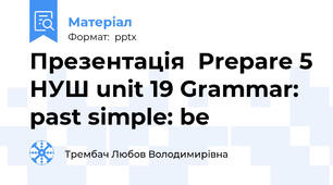 Презентація  Prepare 5 НУШ unit 19 Grammar: past simple: be