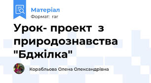 Урок- проект  з природознавства "Бджілка"