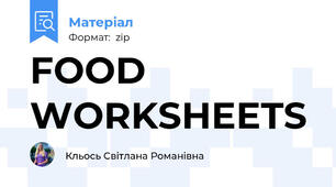 FOOD WORKSHEETS