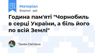 Година пам'яті "Чорнобиль в серці України, а біль його по всій Землі"