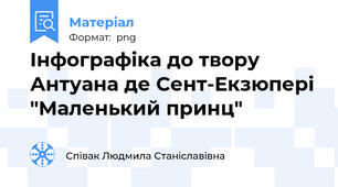 Інфографіка до твору Антуана де Сент-Екзюпері "Маленький принц"