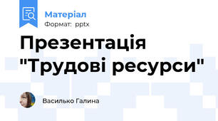 Презентація "Трудові ресурси"