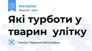 Які турботи у тварин  улітку