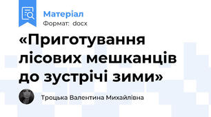 «Приготування лісових мешканців до зустрічі зими»