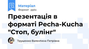 Презентація в форматі Pecha-Kucha "Стоп, булінг"