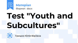 Test "Youth and Subcultures"